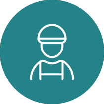 Voltaira-Web-Icon_5,500 blue-collar employees-2 Worker in helmet icon